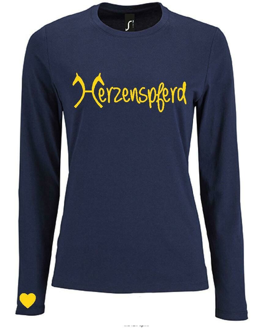 Damen-Langarmshirt "Herzenspferd"