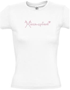 T-Shirt "Lady" mit Aufdruck
"Herzenspferd" (klein) rosa