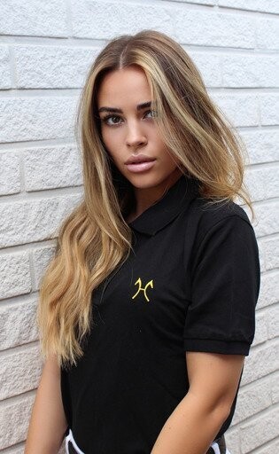 Polohemd Damen, bestickt
schwarz