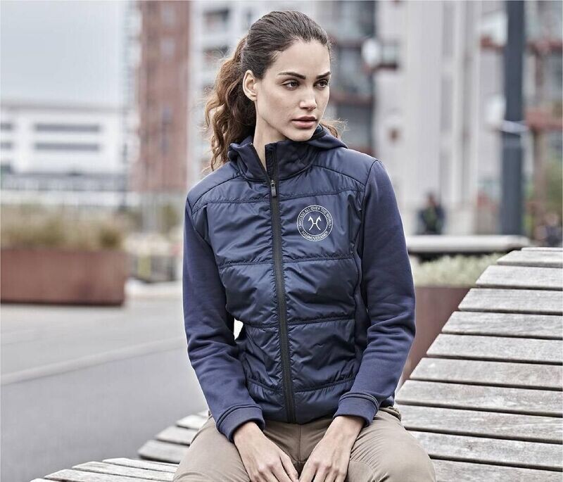 Womens Hybrid-Stretch
Hooded Jacket