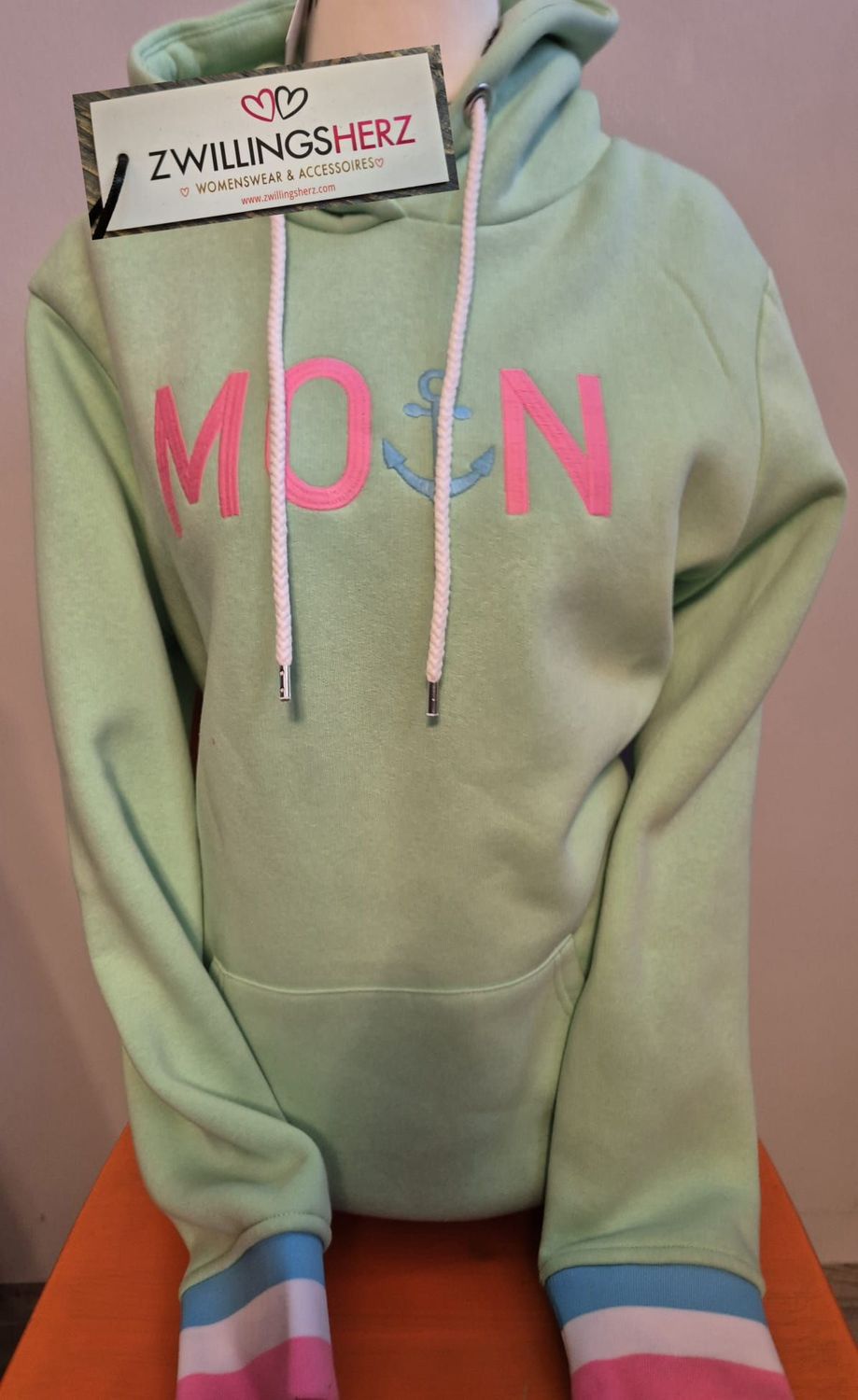 Zwillingsherz Hoodie "MOIN" Gr. XXL