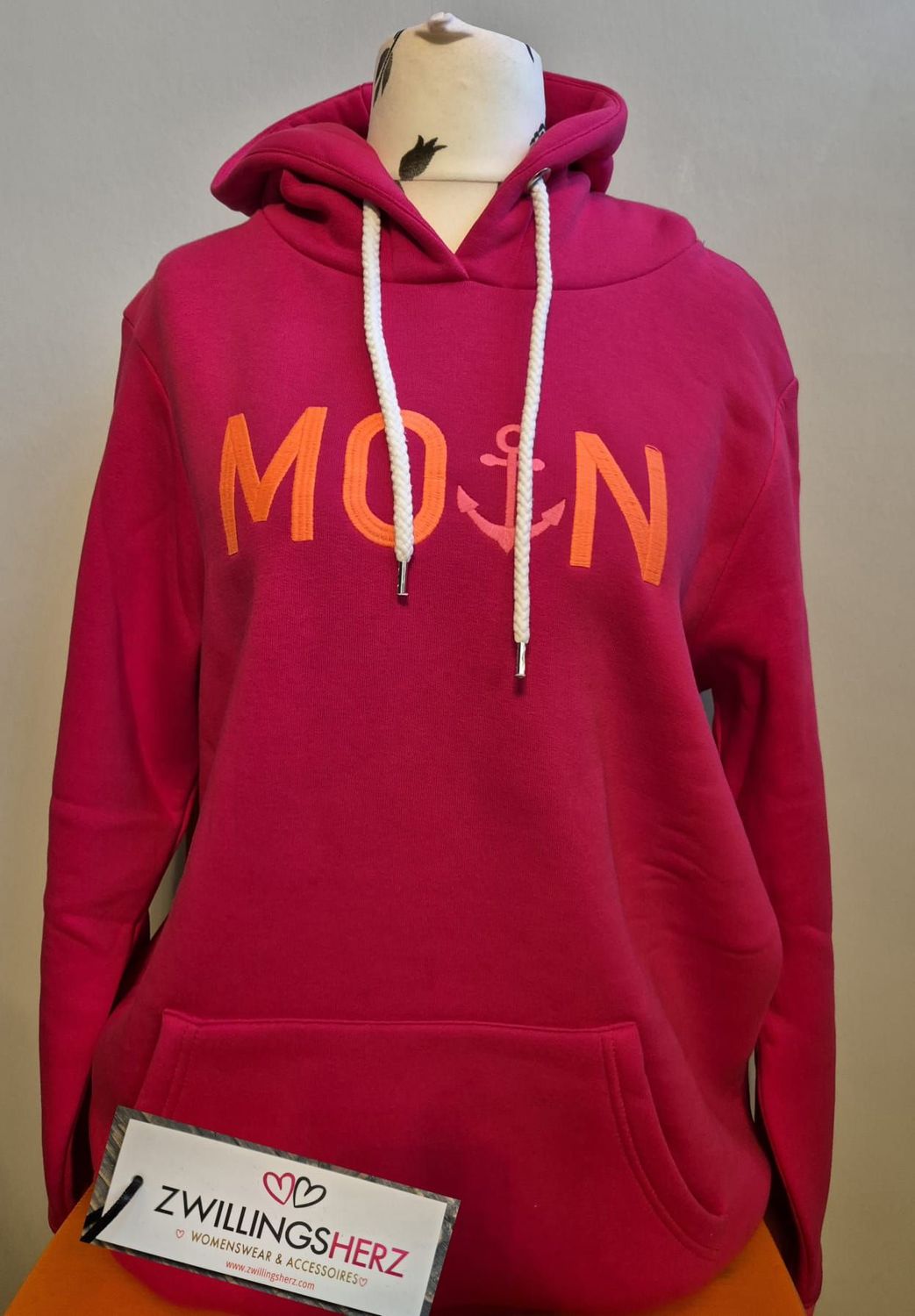 Zwillingsherz Hoodie "MOIN" Gr. XL