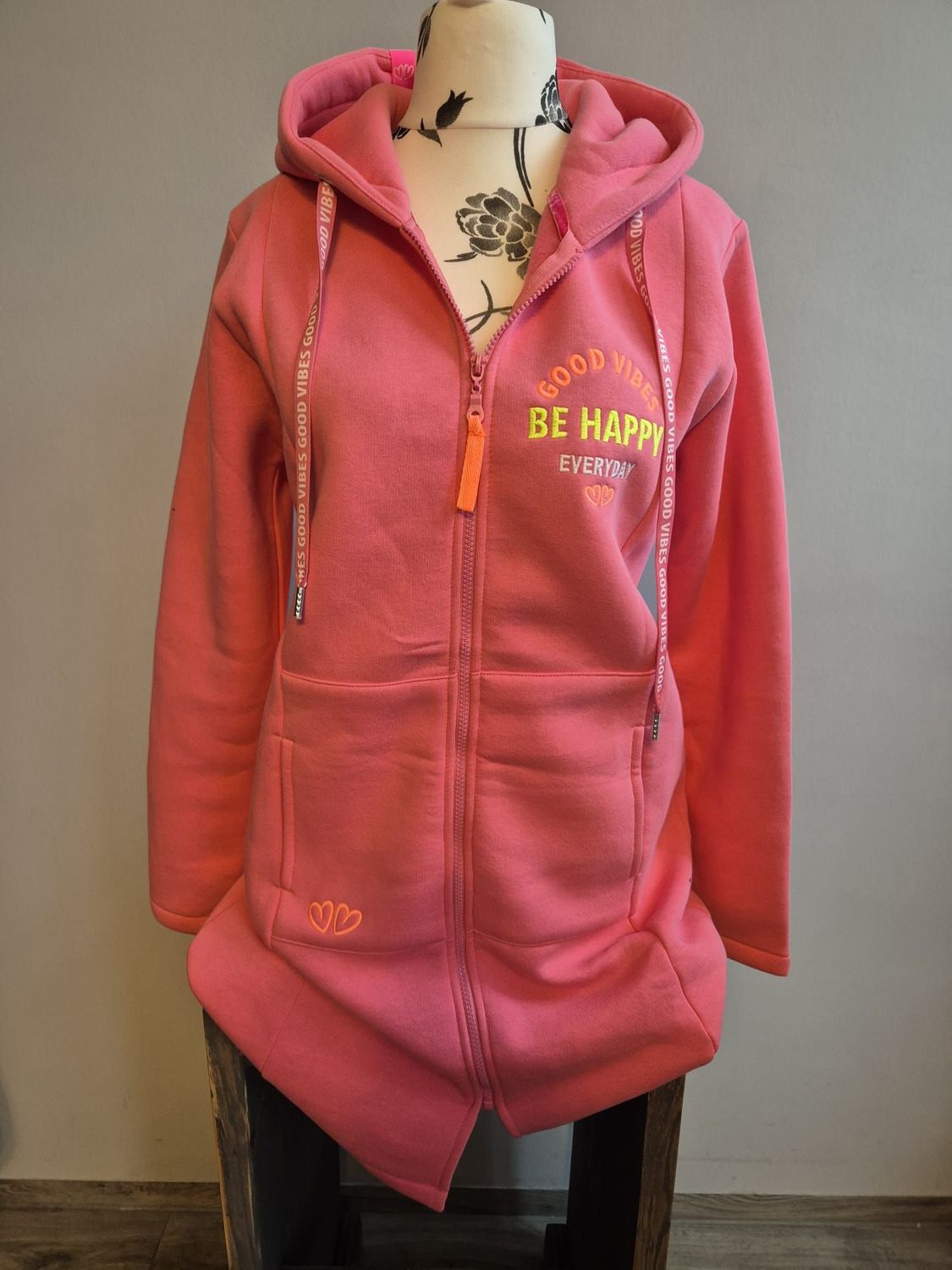 Zwillingsherz Hoodiejacke  "Good Vibes" Gr. M
