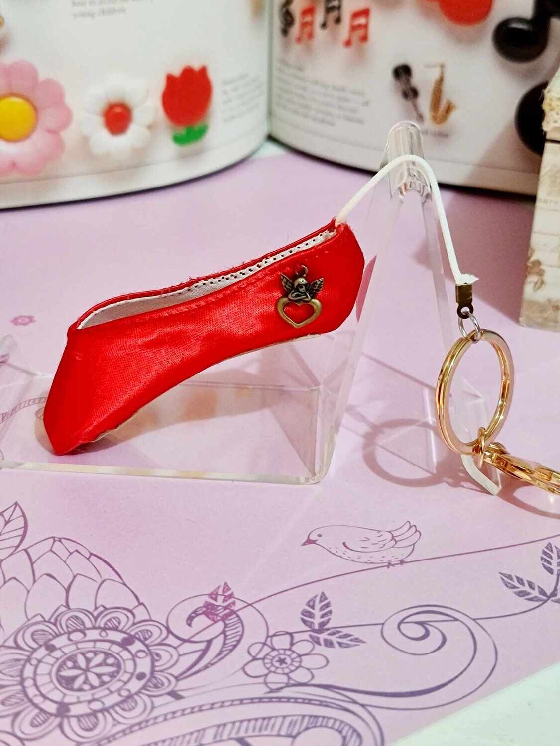 Pirouette Pops!  Red Cherub ~ Pretty Key Keyring