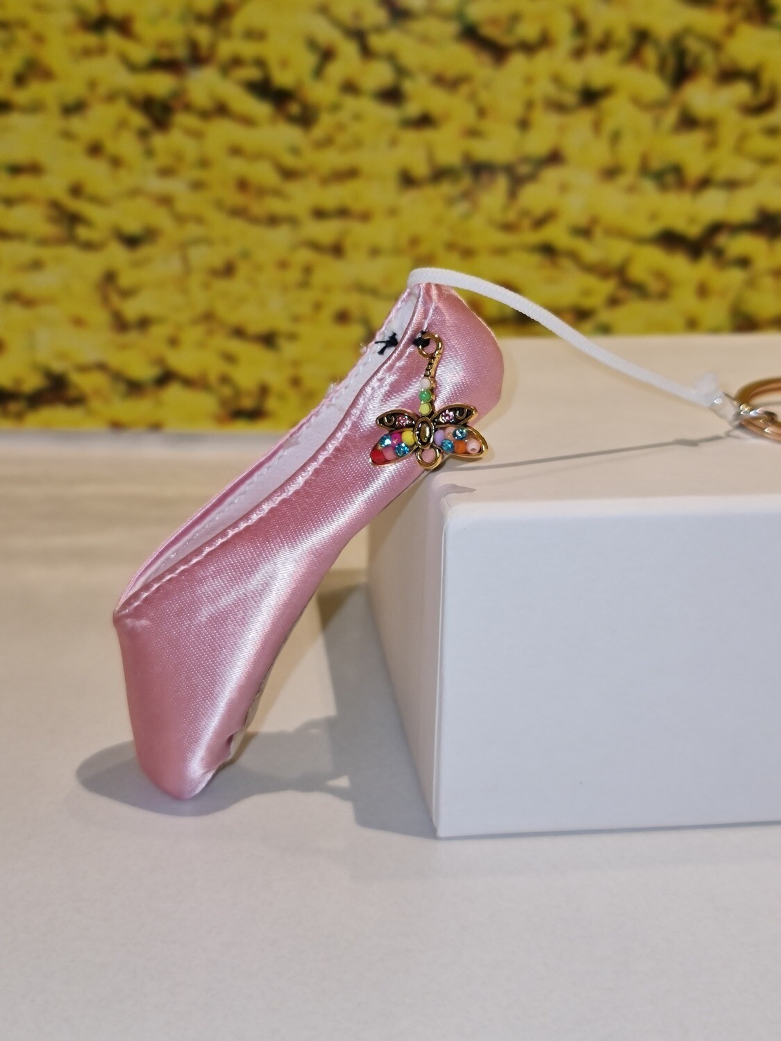 Pirouette Pops! Pink with Rainbow Dragonfly and Diamante Ladybug Keyring