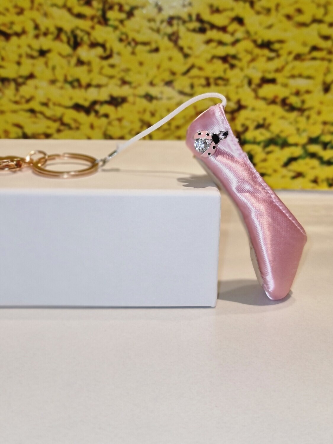 Pirouette Pops! Pink with Rainbow Dragonfly and Diamante Ladybug Keyring