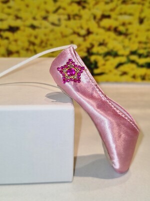 Pirouette Pops! Pink with Gold Crown and Rhinestone Star Keyring