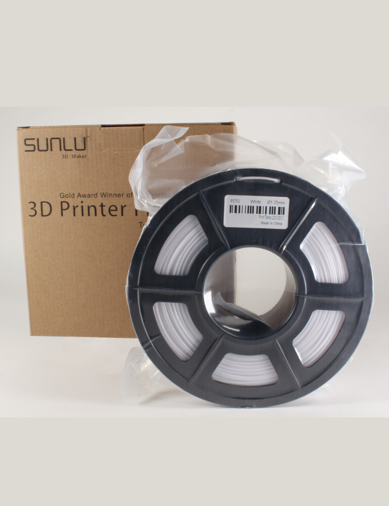 PETG Sunlu 1.75mm filament - BLANC PETG Sunlu 1.75mm filament - BLANC