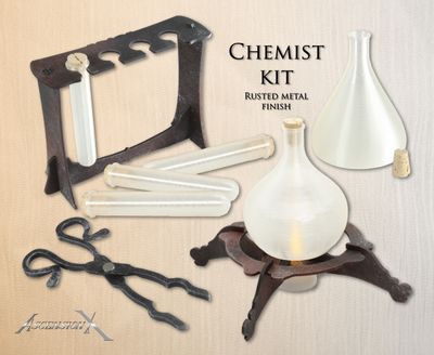 Ensemble du chimiste pour grandeur nature