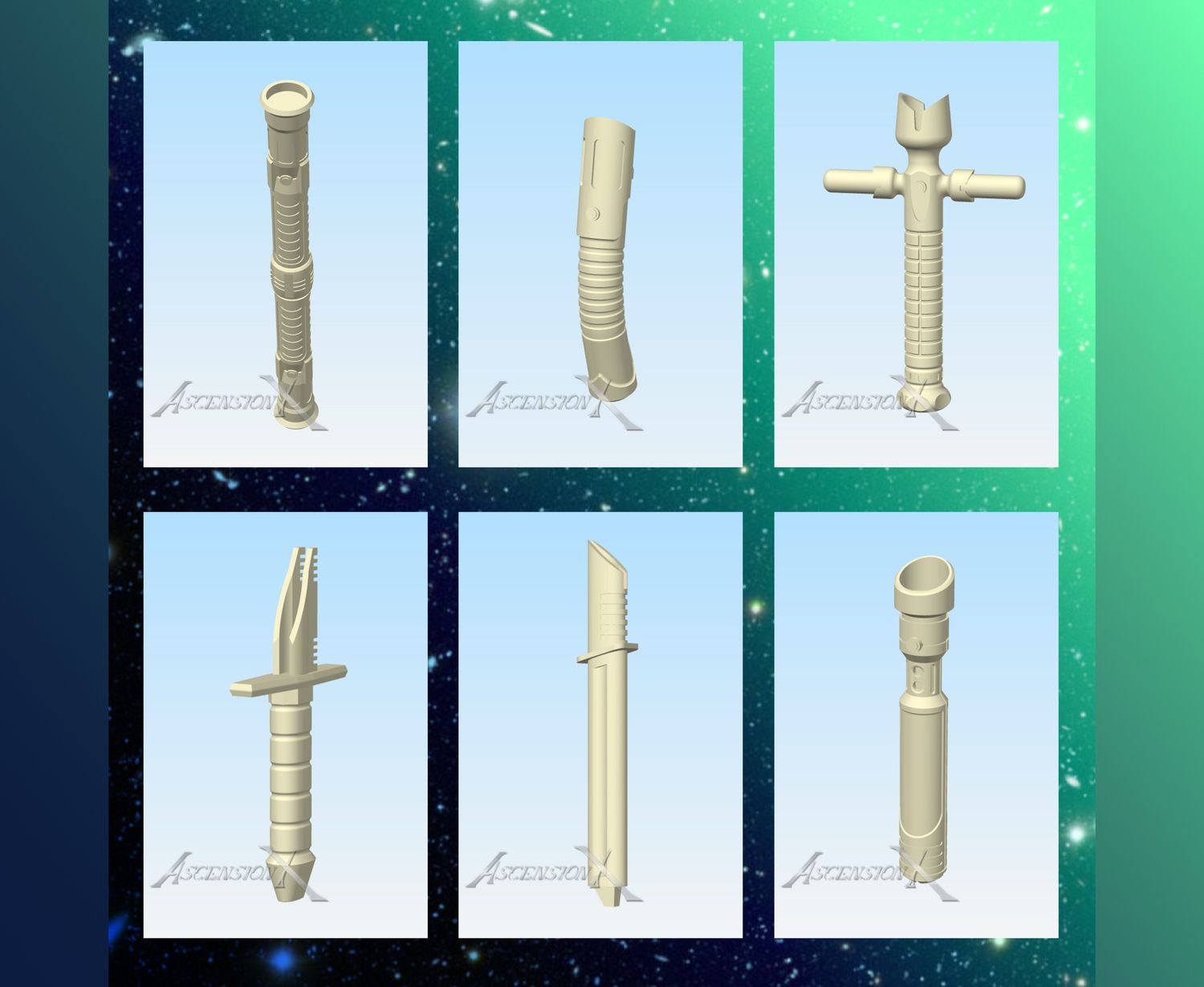 Star Wars Fan Art lot de sabres lasers et de vibroblades STL (fichier numérique uniquement)