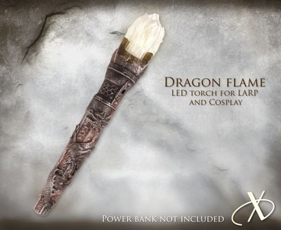 Torche DEL médiévale édition spéciale &quot;Dragon et Flamme&quot;