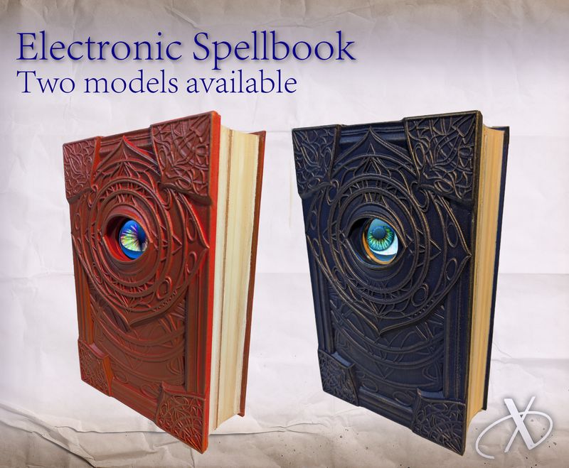 NOUVEAUX Grimoire céleste ou infernal avec oeil animé et éclairage DEL