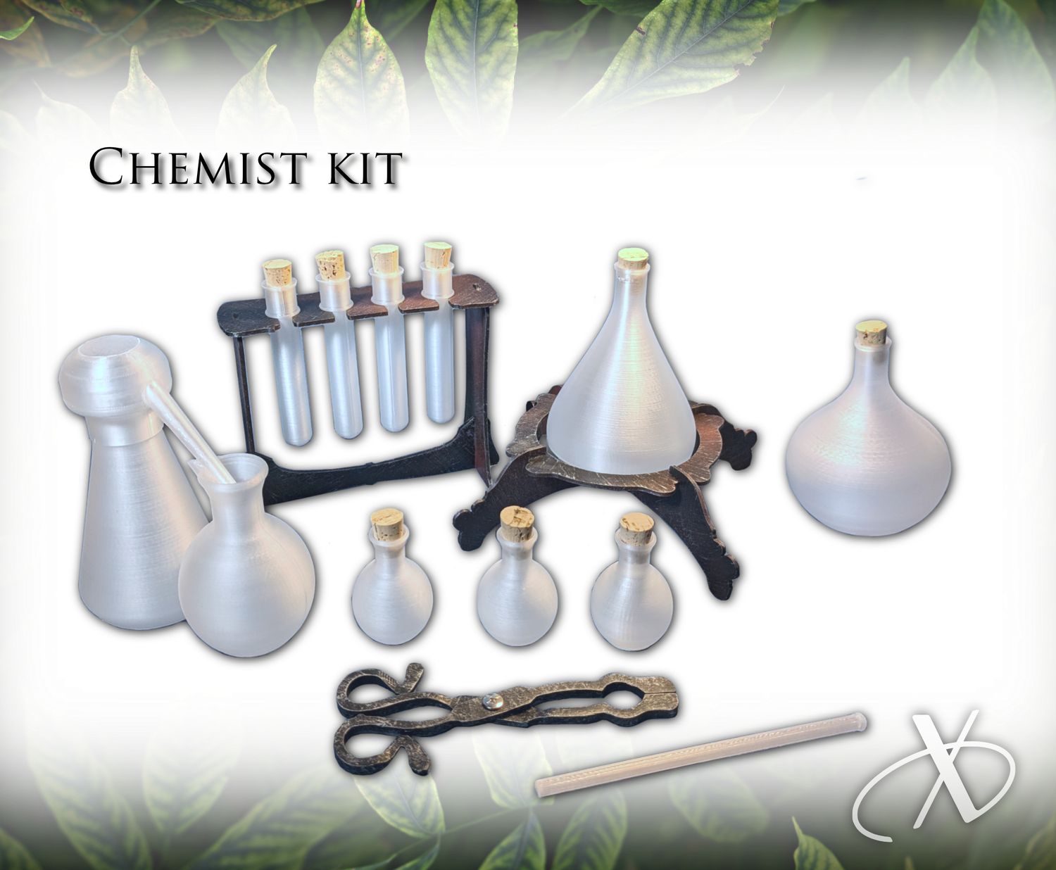 Ensemble du chimiste pour grandeur nature