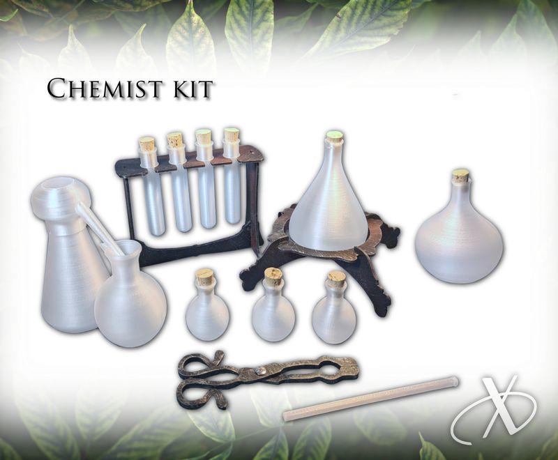 Ensemble du chimiste pour grandeur nature