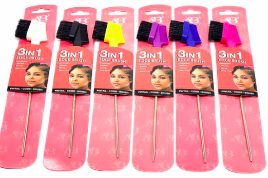 AB 3 IN 1 Edge Brush (Metal Pic) #ABR0253