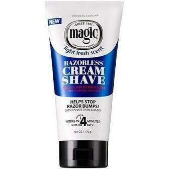 SOFTSHEEN CARSON MAGIC RAZORLESS CREAM SHAVE - REGULAR STRENGTH 6oz