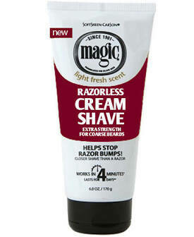 SOFTSHEEN CARSON MAGIC RAZORLESS CREAM SHAVE - EXTRA STRENGTH 6oz