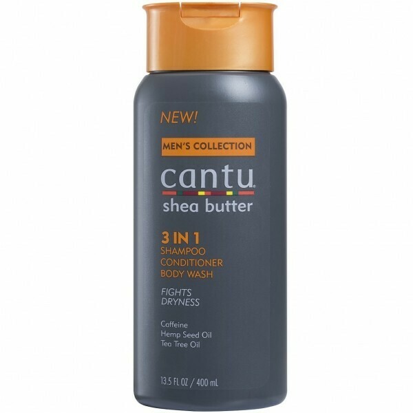 Cantu Men&#39;s Collection Shea Butter 3 IN 1 Shampoo, Conditioner, Body Wash 13.5oz