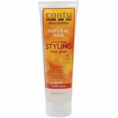 Cantu Shea Butter For Natural Hair Mega Hold Styling Stay Glue Gel 8oz
