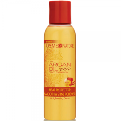 CREME OF NATURE ARGAN OIL HEAT PROTECTOR SMOOTH &amp; SHINE POLISHER 4oz