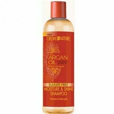 CREME OF NATURE ARGAN OIL SULFATE-FREE MOISTURE &amp; SHINE SHAMPOO 12oz