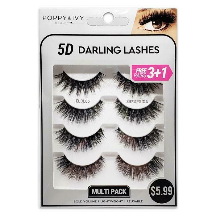 ABSOLUTE 5D DARLING LASHES 3+1 MULTI PACK ELDL65 - SERAPHINA
