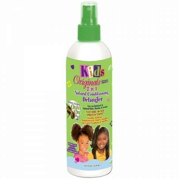 AFRICA&#39;S BEST KIDS ORIGINALS 2-N-1 NATURAL CONDITIONING DETANGLER 12oz