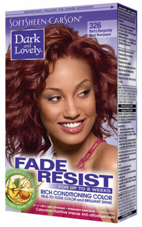 DARK AND LOVELY FADE RESIST RICH CONDITIONING COLOR-326 - BERRY BURGUNDY, COLORS: 326 - BERRY BURGUNDY