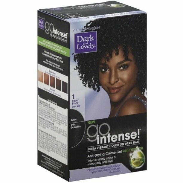 Dark &amp; Lovely Go Intense Permanent Hair Color - 1 Super Black, Color: 1 - Super Black