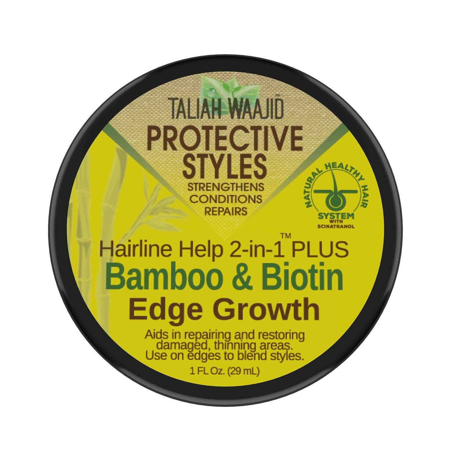Taliah Waajid Protective Styles Hairline Help 2-in-1 Plus Bamboo And Biotin Edge Grow 1oz