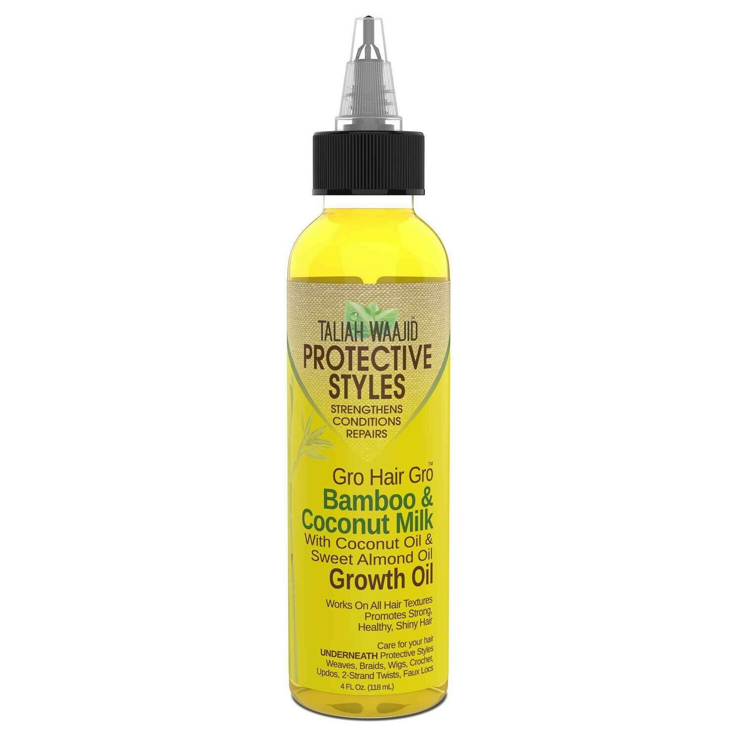 Taliah Waajid Protective Styles Gro Hair Gro Bamboo And Coconut Milk Growth Oil 4oz