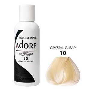 ADORE SEMI-PERMANENT HAIR COLOR 4oz, COLOR: 10 CRYSTAL CLEAR