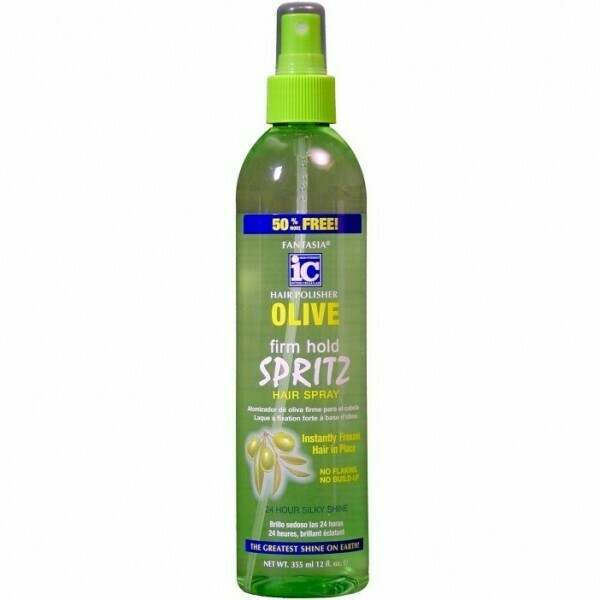 Fantasia IC Hair Polisher Olive Oil Spritz Hairspray - Firm Hold 2oz