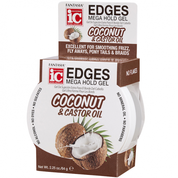 Fantasia IC Coconut &amp; Castor Oil Edges Mega Hold Gel 2.25oz