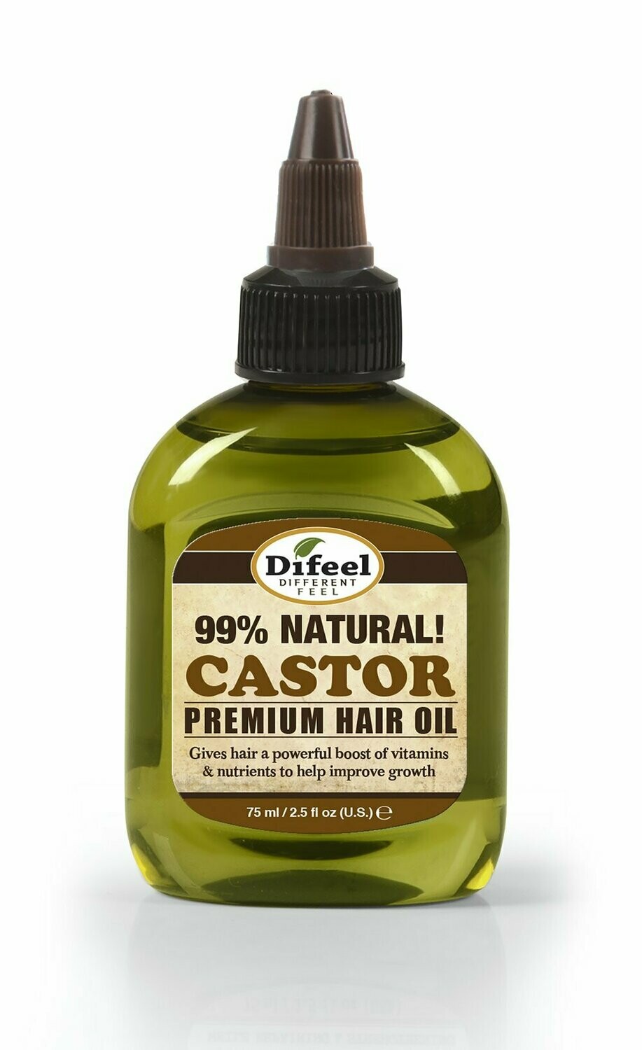 DIFEEL PREMIUM 99% NATURAL HAIR OIL 2.5oz - CASTOR OIL