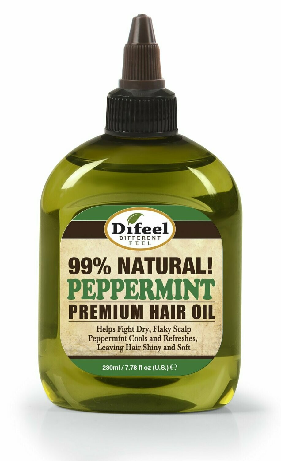 Difeel Premium 99% Natural Hair Oil 2.5oz - Peppermint Oil