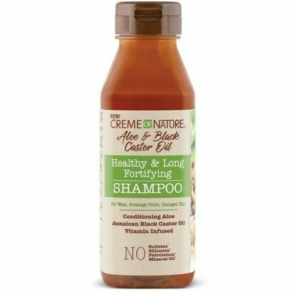 Creme of Nature Aloe &amp; Black Castor Oil Healthy &amp; Long Fortifying Shampoo 12oz