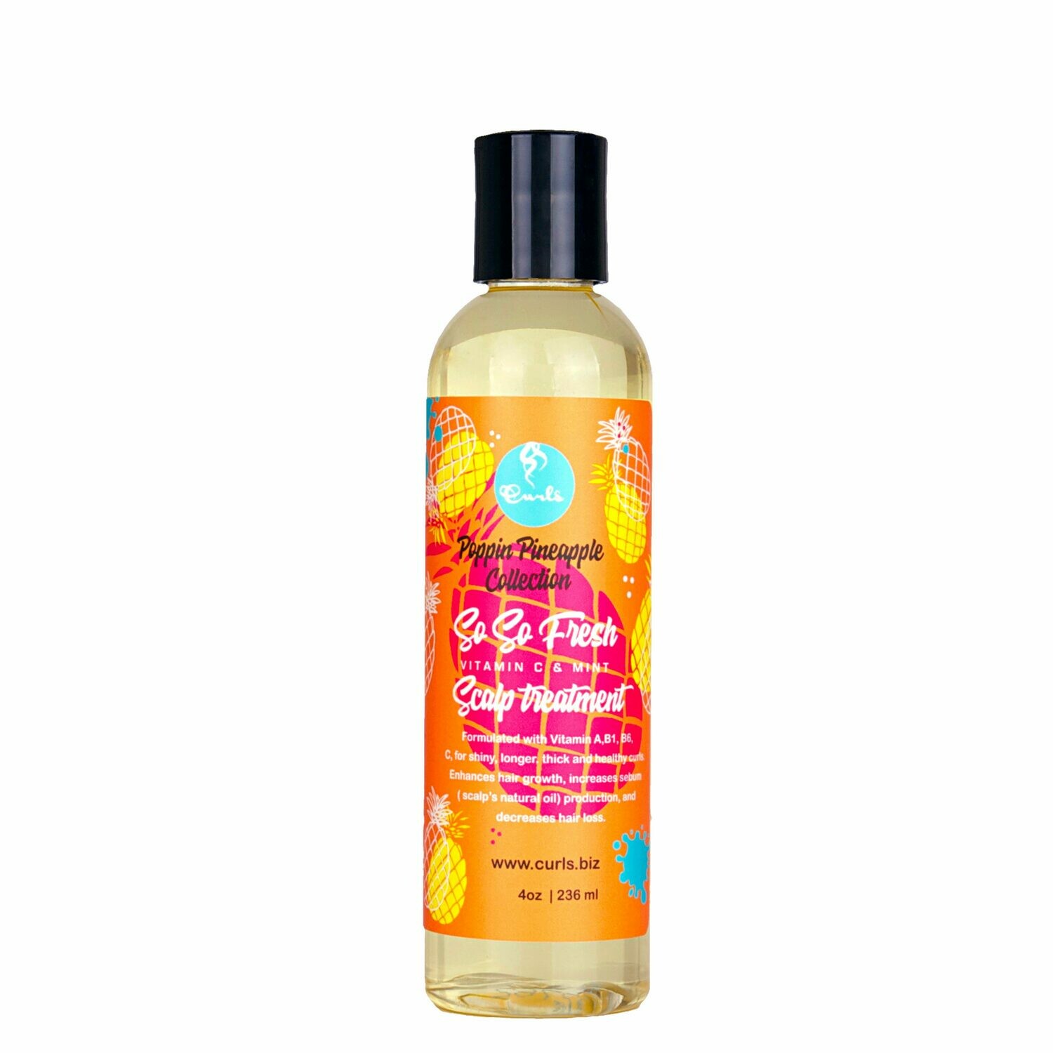 CURLS POPPIN PINEAPPLE COLLECTION SO SO FRESH VITAMIN C &amp; MINT SCALP TREATMENT 4oz