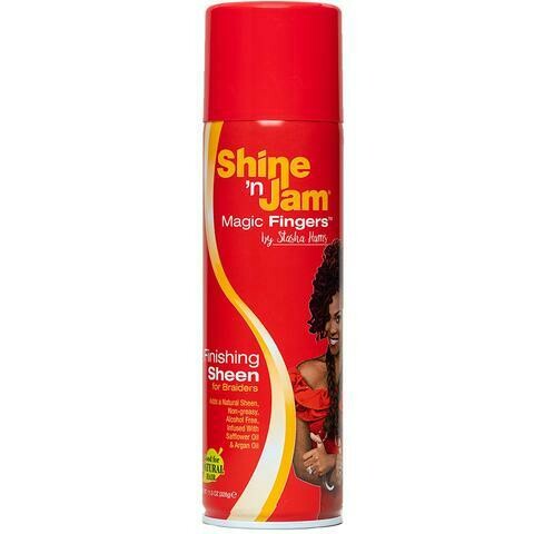 Ampro Shine &#39;n Jam Magic Fingers Finishing Sheen For Braiders 11.5oz