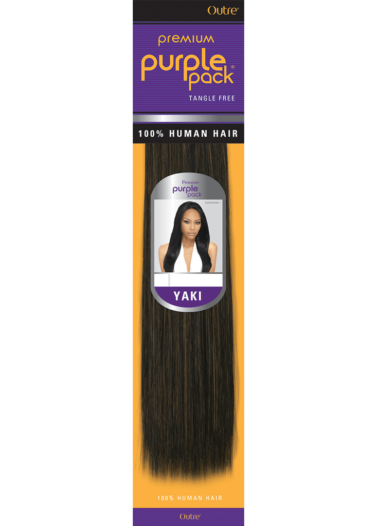 Outre Premium Purple Pack 100% Human Hair Yaki 10&quot; - 1, Color: 1, Length: 10&quot;