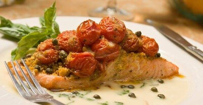 Salmon with Roasted Tomato & Capers by the LB