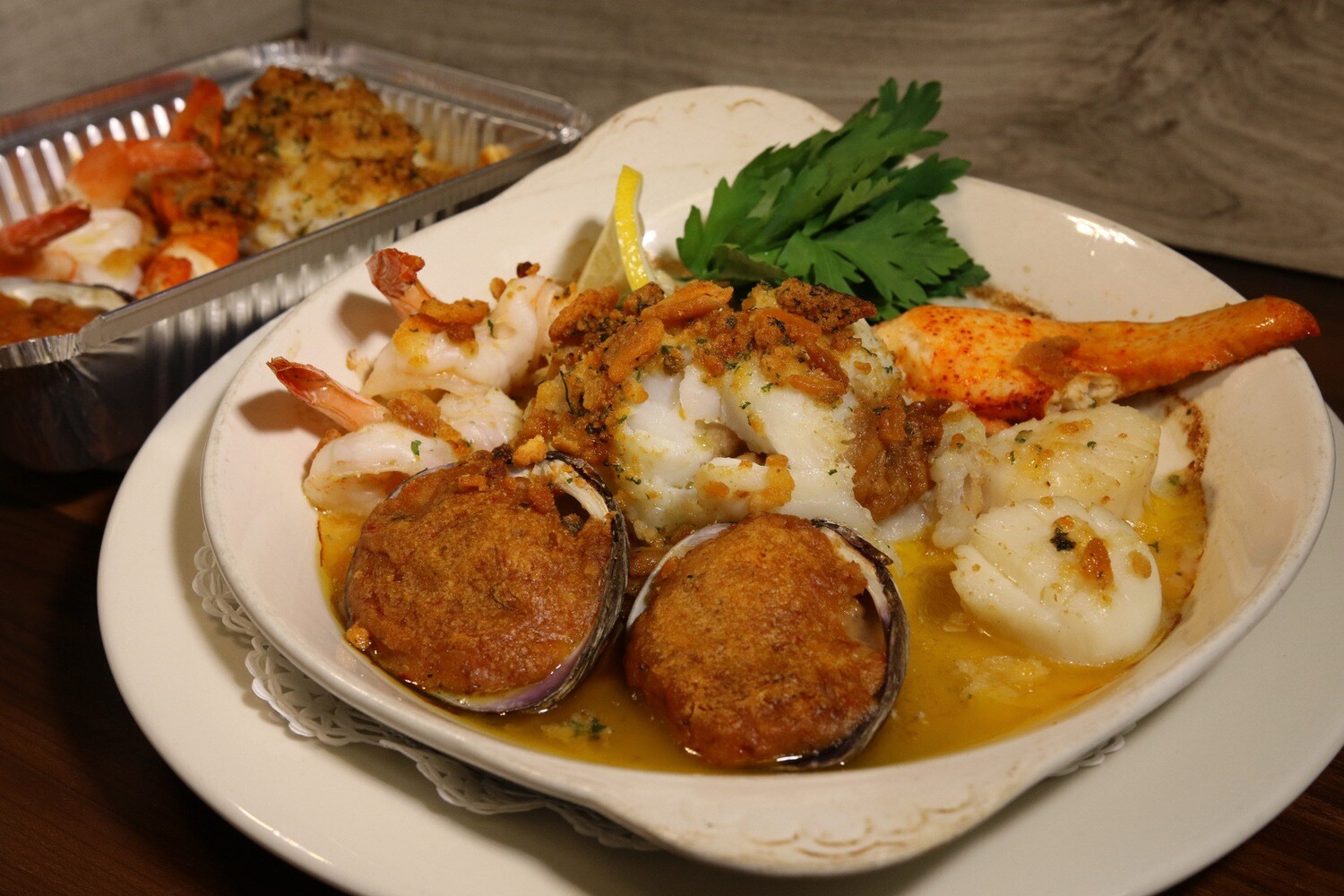 Baked Seafood Casserole Complete Dinner