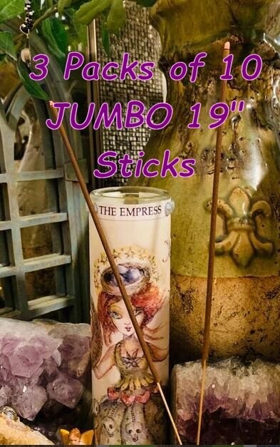 19&quot; JUMBO INTENSE INCENSE Sticks - 3 Packs of 10 (or 30) - CHOOSE Charcoal or Wood Punks