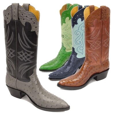Rustler Ostrich Cowboy Boots