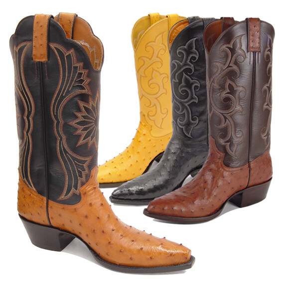 Full Quill Ostrich Cowboy Boots