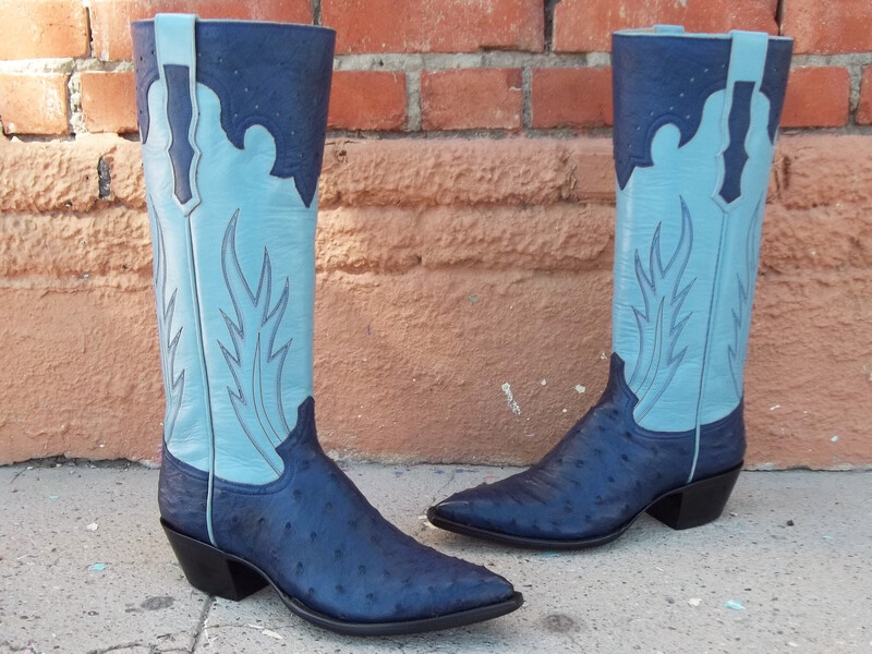 Blu Royale Ostrich Boots