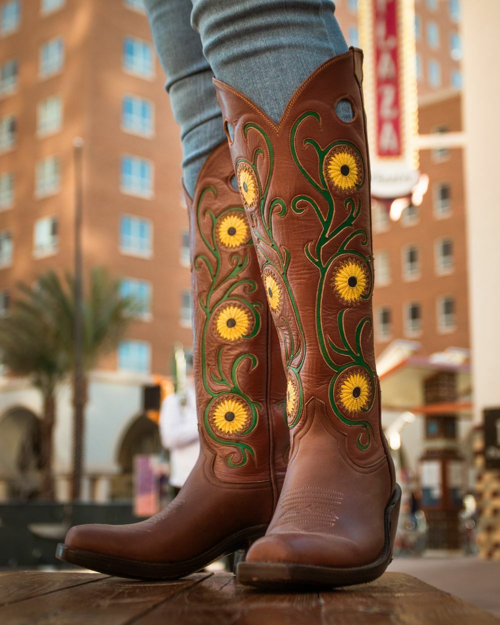 Texas Sunflower Cowboy Boots -NEW Design!