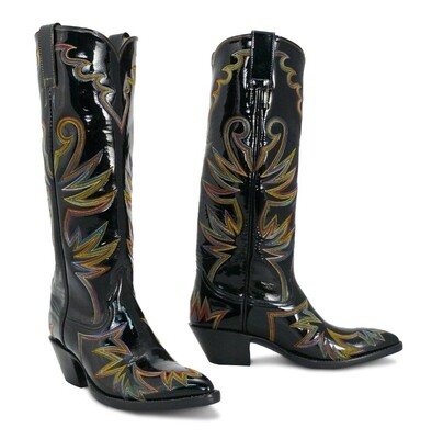 The Priscilla Patent Leather Cowboy Boots