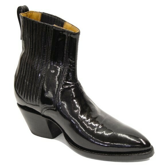 Patent Leather Ankle Boots
