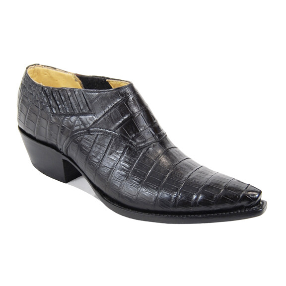 Smooth Caiman Crocodile Shoe Boots